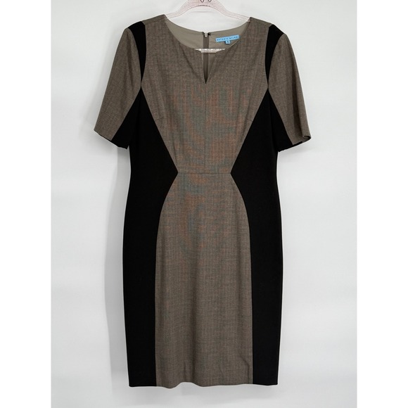 Antonio Melani Dress Size 10 Career Work Office Hourglass Plaid Sheath - Picture 1 of 10